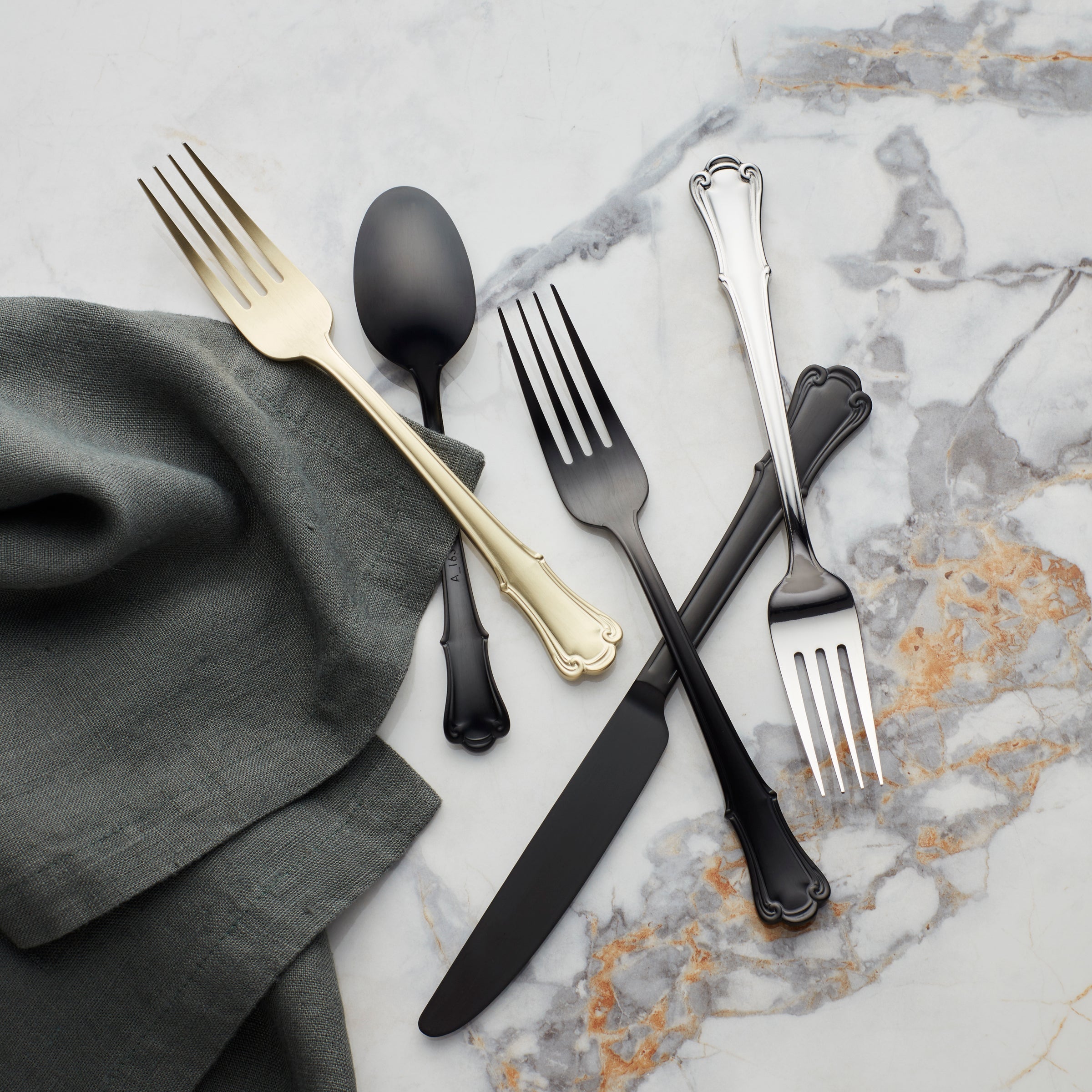 Lenox Everyday Flatware James Street Black Satin 20-Piece Flatware Set - Image 3