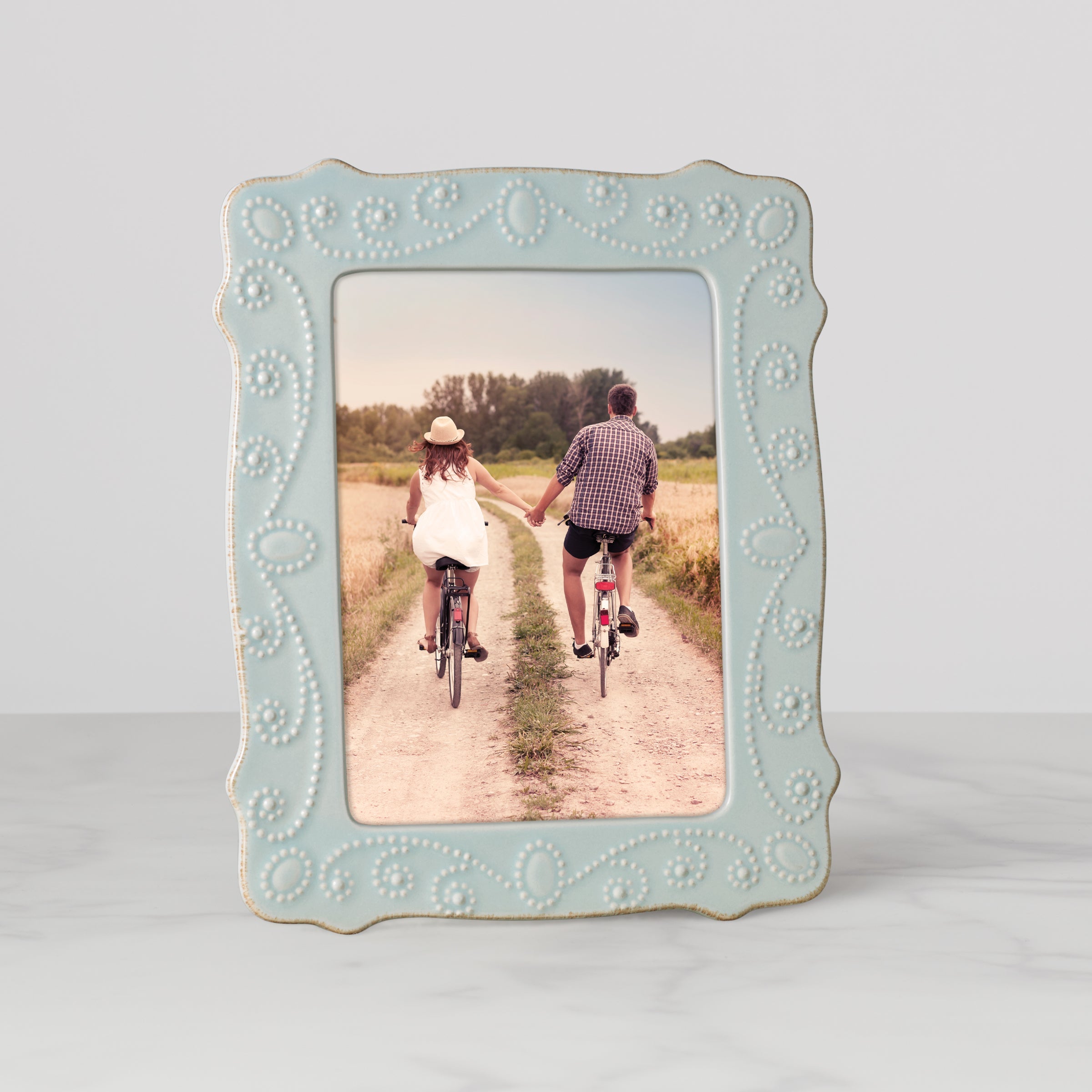 Lenox Everyday Flatware French Perle Ice Blue 5x7 Photo Frame