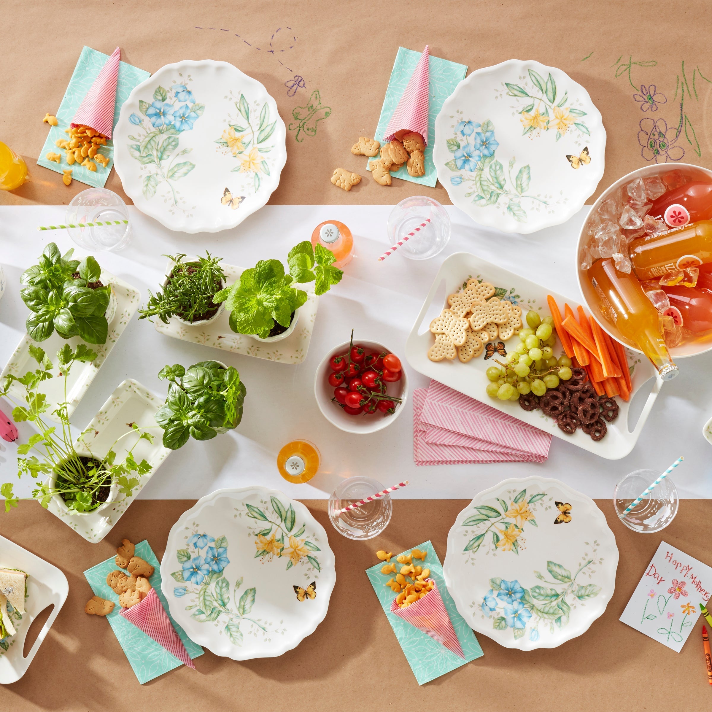 Lenox Everyday Flatware Butterfly Meadow Melamine Hors d'Oeuvres Tray - Image 3