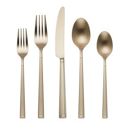Lenox Everyday Flatware Robyn Champagne Mist Satin 20-Piece Flatware Set