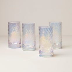 Lenox Everyday Flatware Tuscany Classics Iridescent Highball Glasses, Set of 4