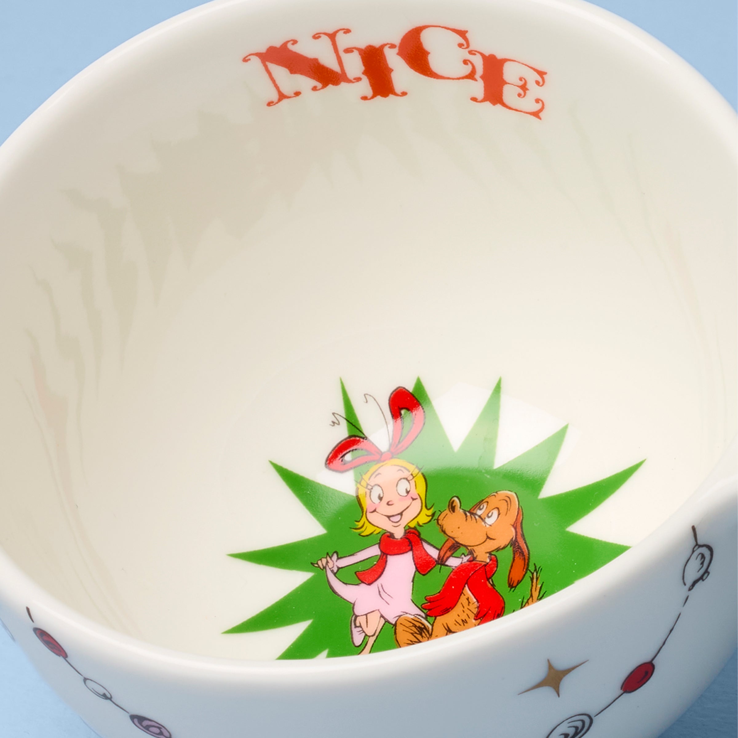 Lenox Everyday Flatware Merry Grinchmas Naughty or Nice Double Dip Bowl - Image 5