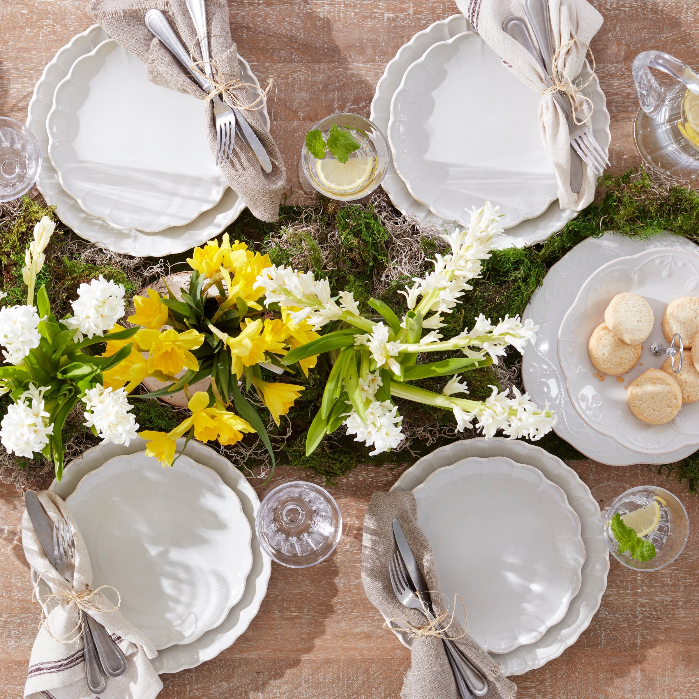 Lenox Everyday Flatware French Perle Scallop White 12-Piece Dinnerware Set - Image 7