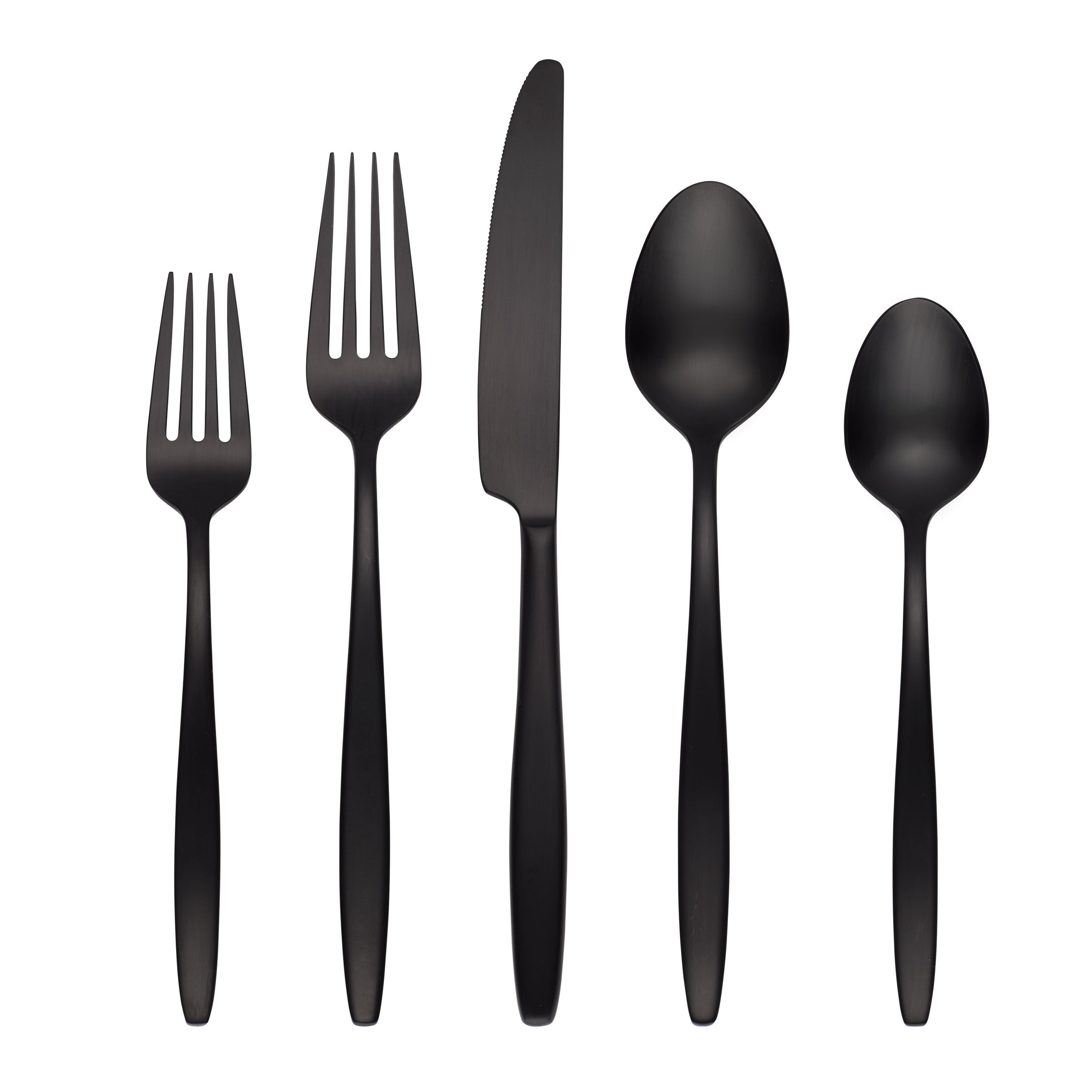 Lenox Everyday Flatware Nylah Black Satin 20-Piece Flatware Set