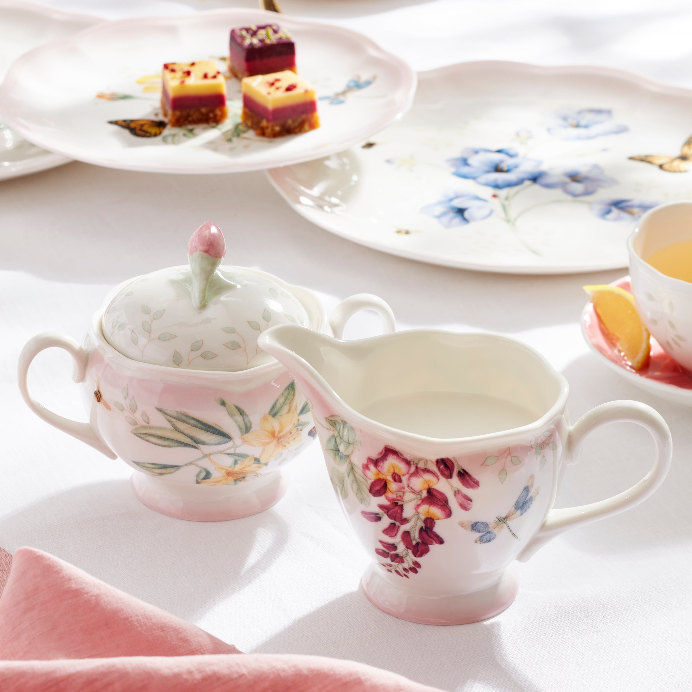 Lenox Everyday Flatware Butterfly Meadow Pink Ombre 5-Piece Tea Set - Image 4