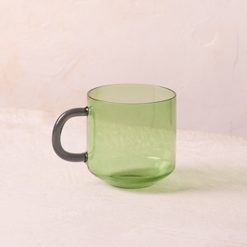 Lenox Everyday Flatware Niko Green Glass Mug