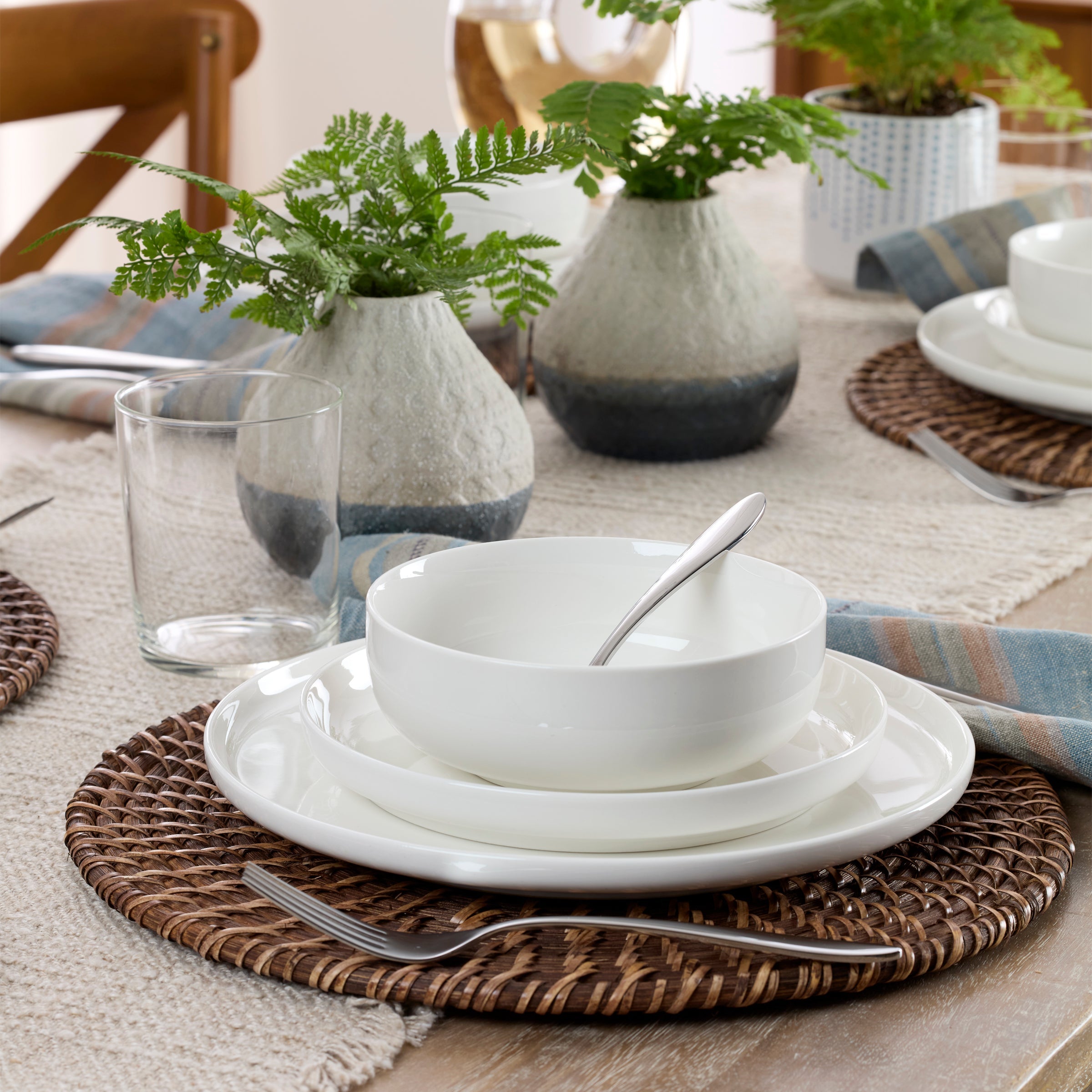 Lenox Everyday Flatware 24 Seven White 24-Piece Dinnerware Set - Image 5