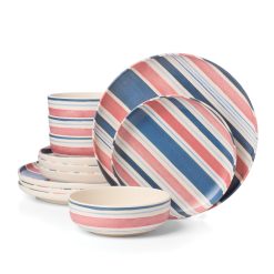 Lenox Everyday Flatware 24 Seven Melamine Stripe 12-Piece Dinnerware Set