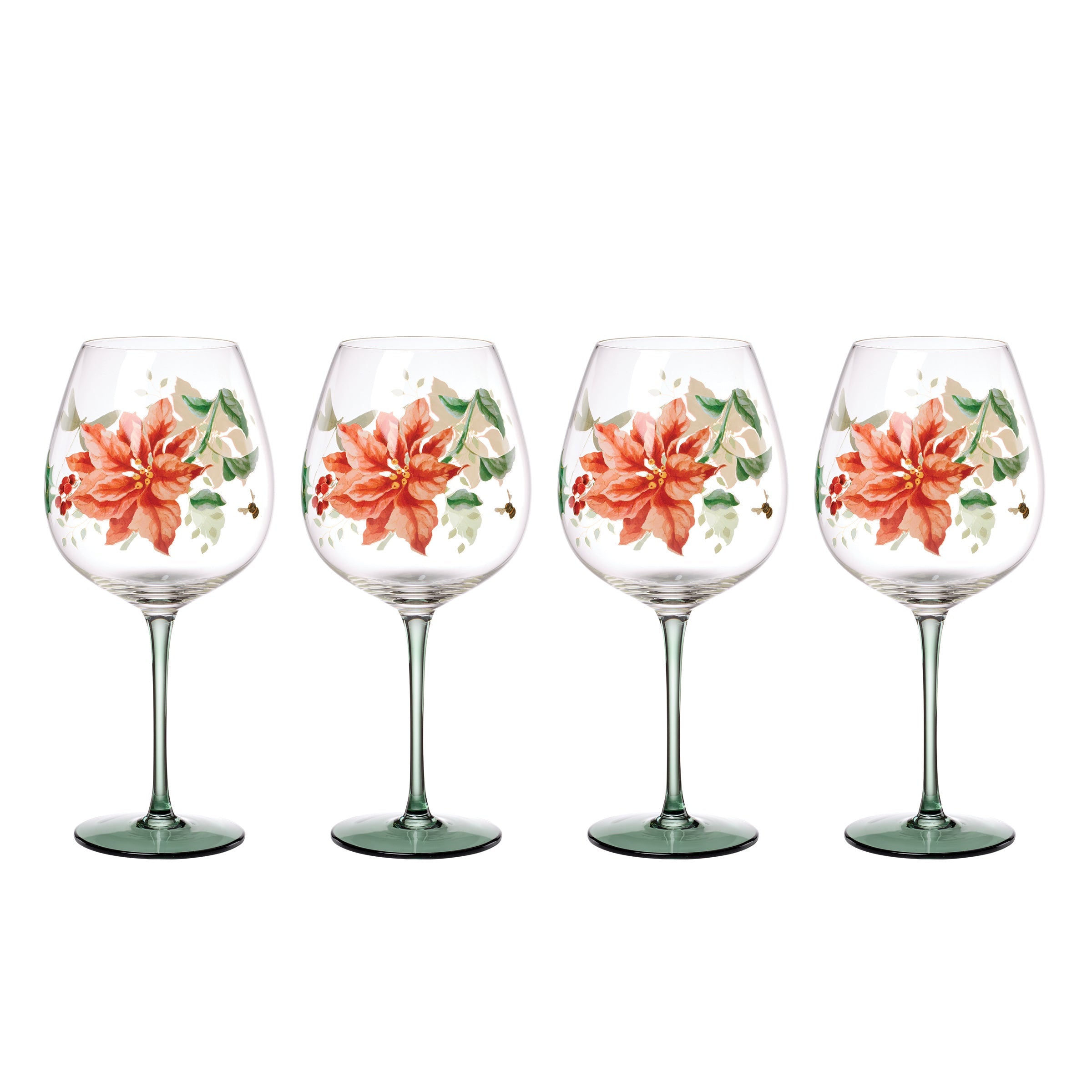 Lenox Everyday Flatware Butterfly Meadow Holiday Balloon Glasses, Set of 4 - Image 5
