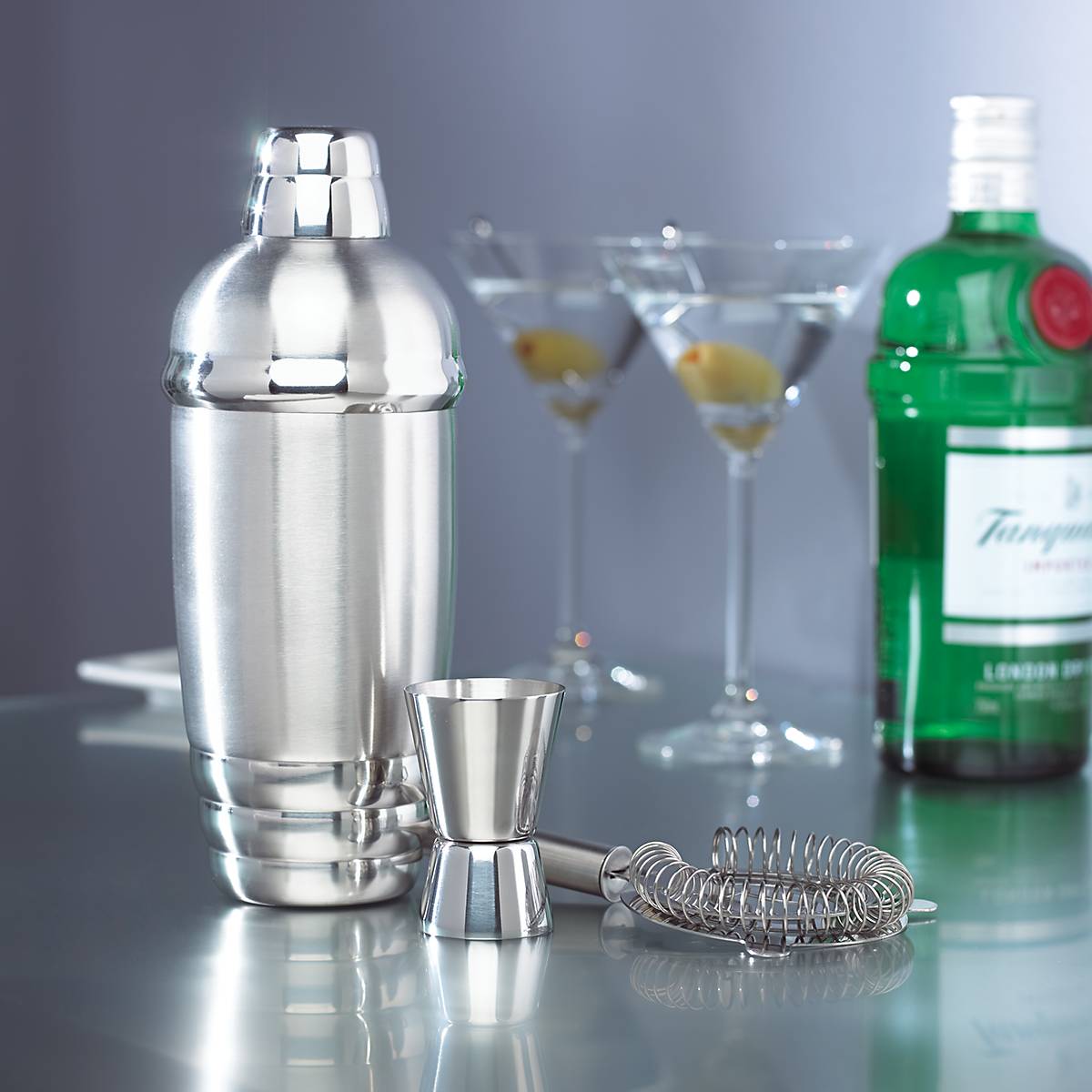 Lenox Everyday Flatware Tuscany Classics Stainless Steel Cocktail Shaker & Strainer Set - Image 3