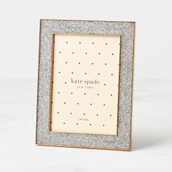 Lenox Everyday Flatware Sitting Pretty Silver Glitter 5x7 Photo Frame