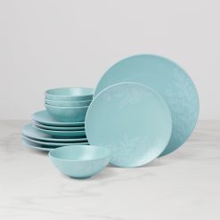 Lenox Everyday Flatware Roseto French Blue 12-Piece Dinnerware Set