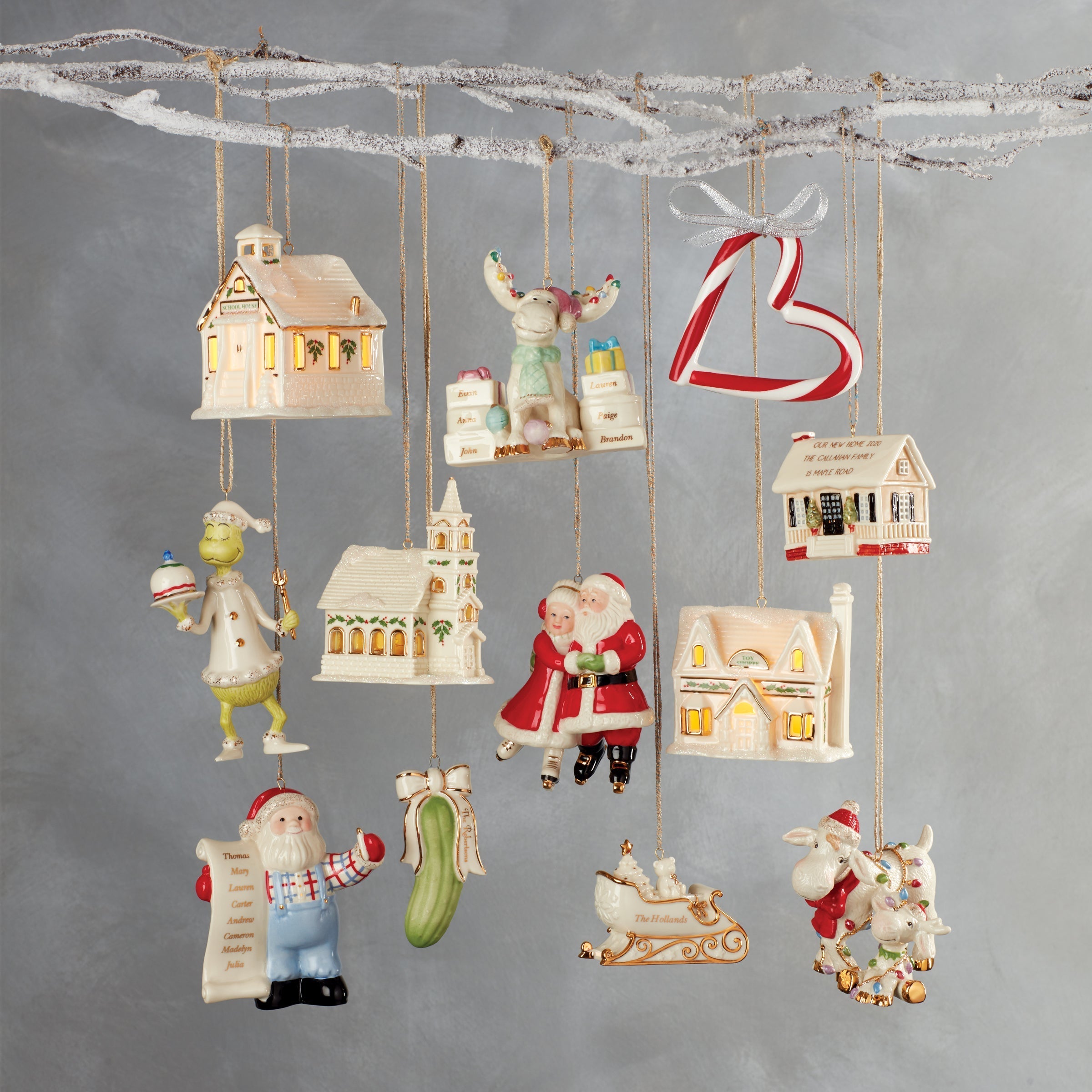 Lenox Everyday Flatware Christmas Village School Lit Ornament - Image 3