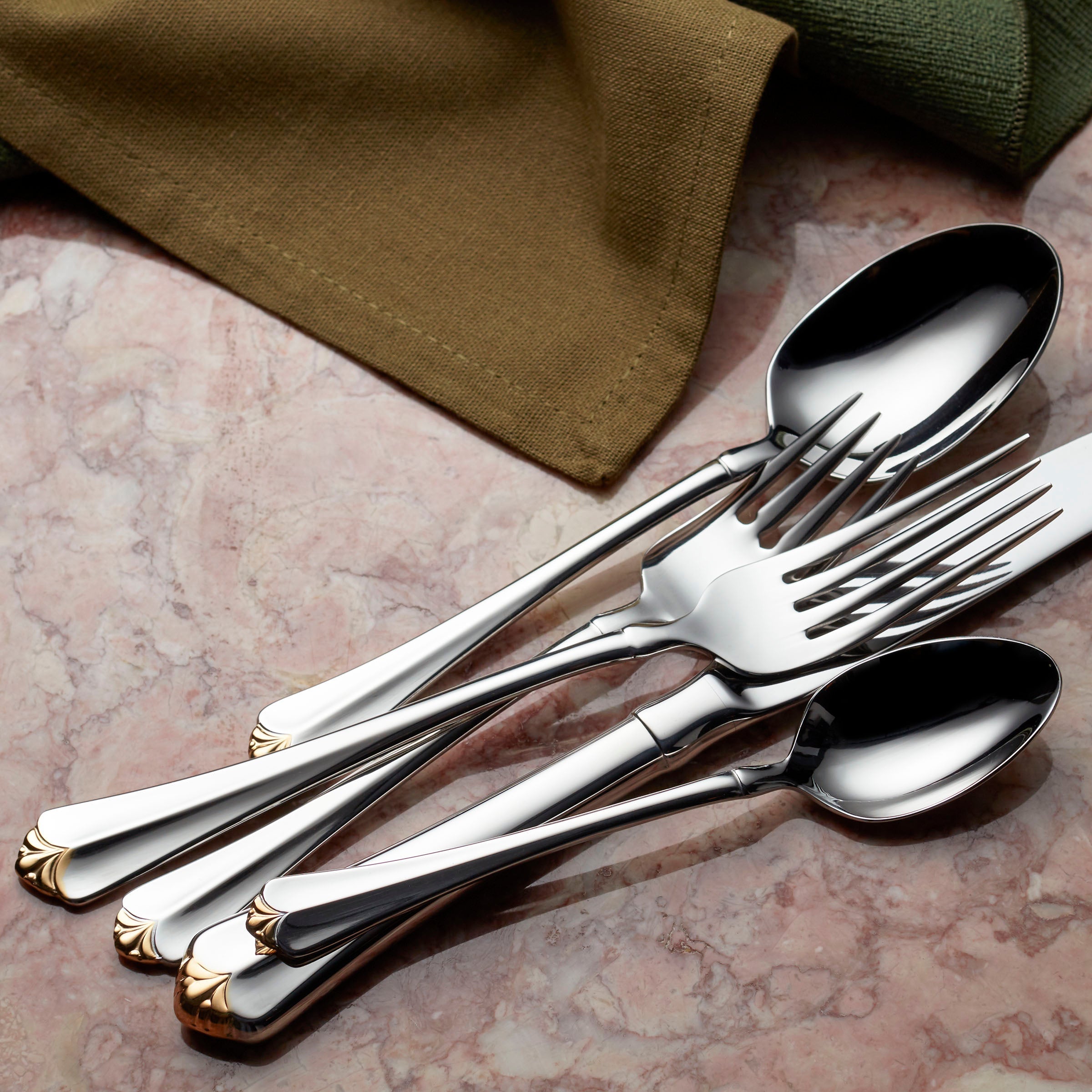 Lenox Everyday Flatware Golden Juilliard 20-Piece Flatware Set - Image 2