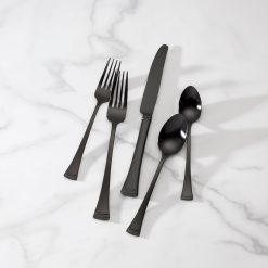 Lenox Everyday Flatware Portola Black Satin 20-Piece Flatware Set