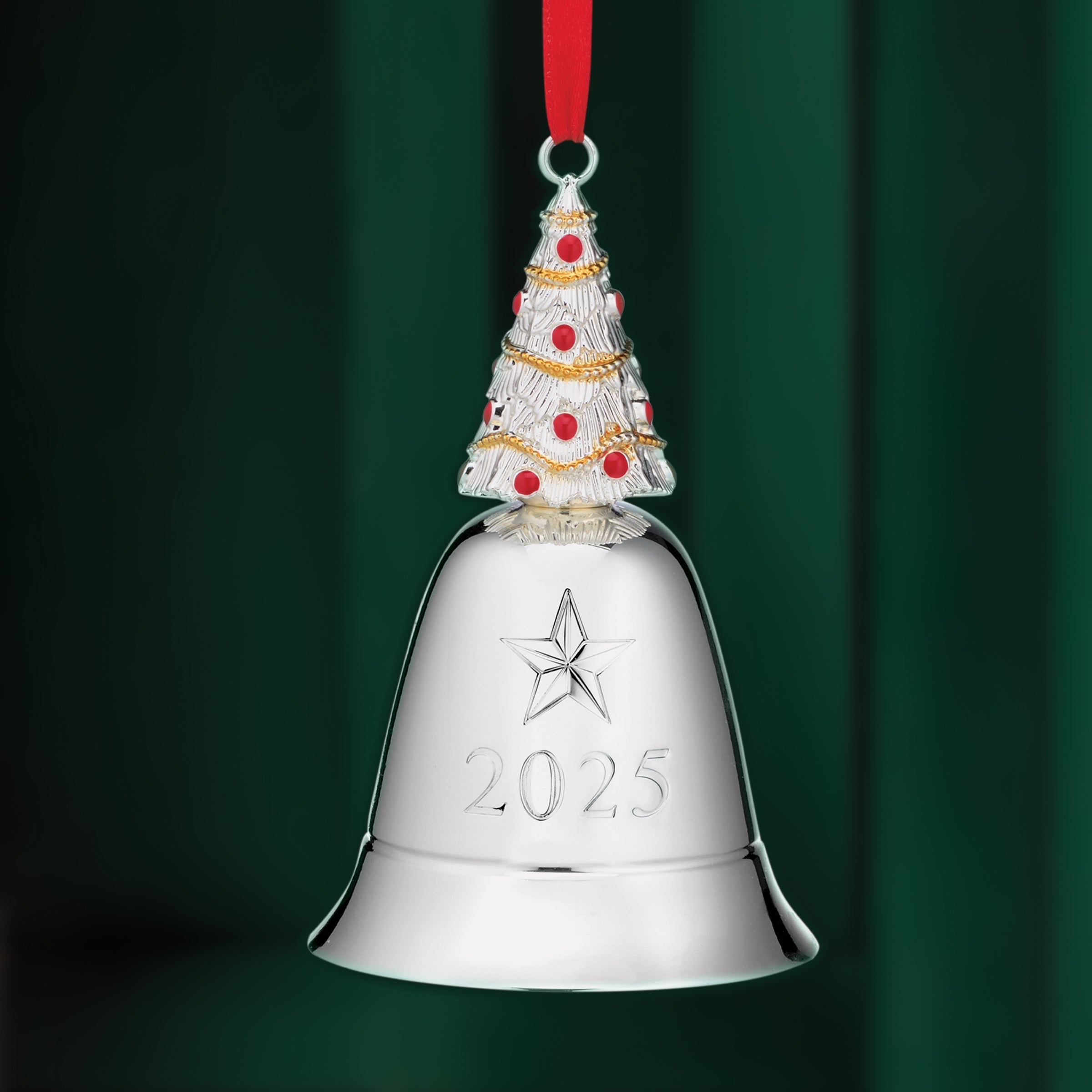 Lenox Everyday Flatware 2025 Musical Bell Silverplate Ornament - Image 2