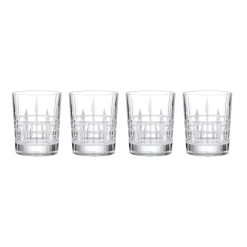 Lenox Everyday Flatware Deklan Crystal Double Old Fashion Glasses, Set of 4