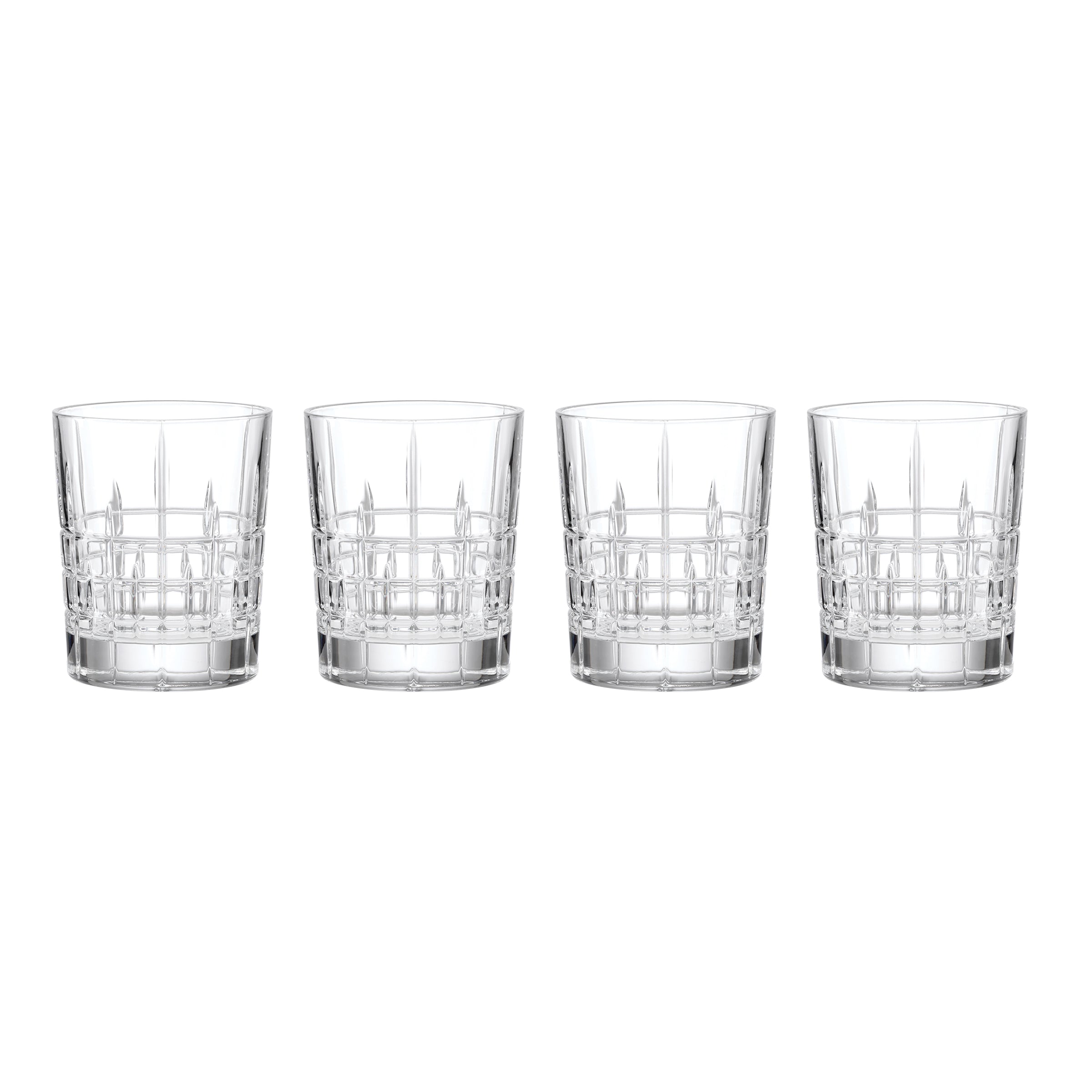 Lenox Everyday Flatware Deklan Crystal Double Old Fashion Glasses, Set of 4