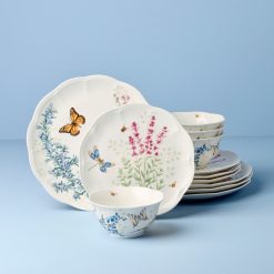Lenox Everyday Flatware Butterfly Meadow Herbs 12-Piece Dinnerware Set
