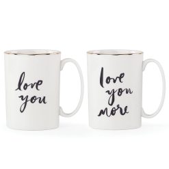 Lenox Everyday Flatware Bridal Party Love You 2-Piece Mug Set