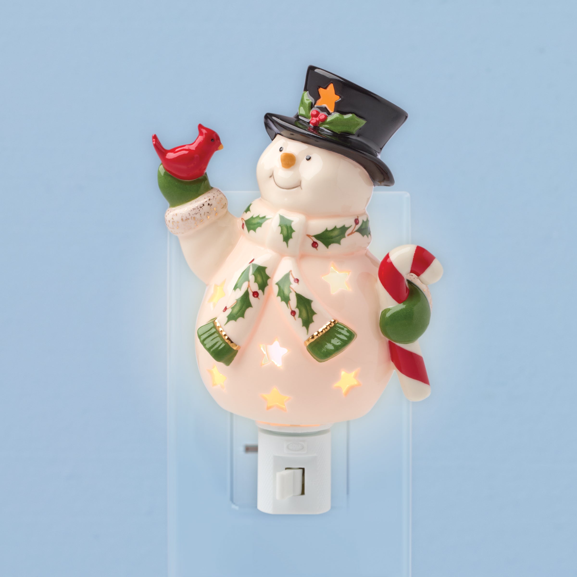 Lenox Everyday Flatware Happy Holly Days Snowman Night Light