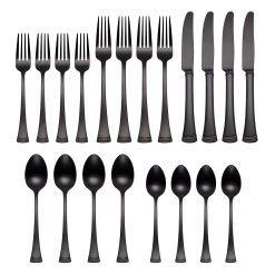 Alternative view of Lenox Everyday Flatware Portola Black Satin 20-Piece Flatware Set