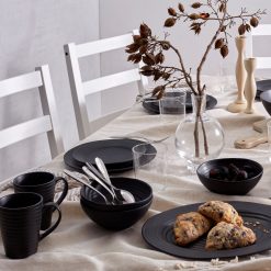 Alternative view of Lenox Everyday Flatware Ridge Black 12-Piece Dinnerware Set