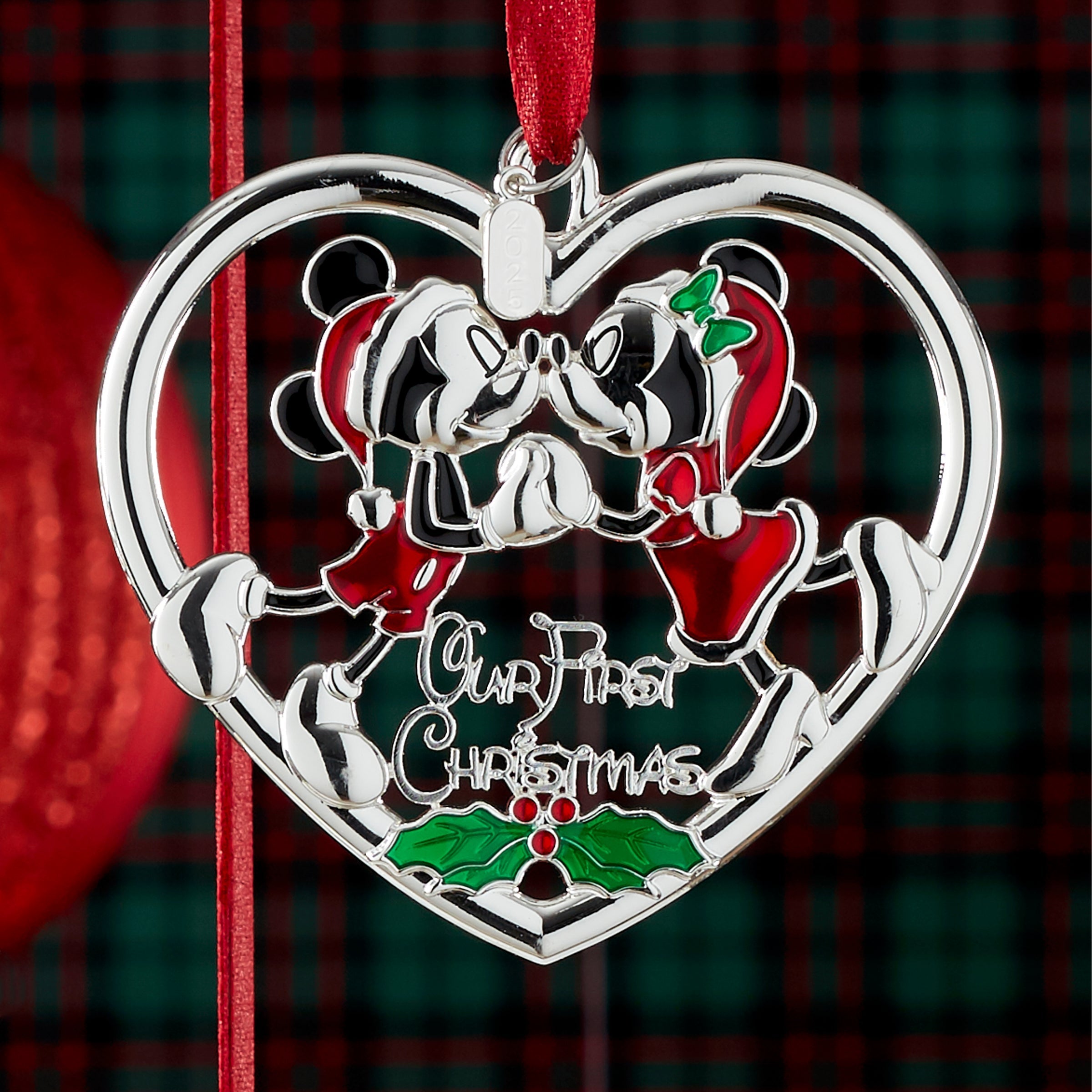 Lenox Everyday Flatware 2025 Our 1st Christmas Mickey & Minnie Ornament - Image 2