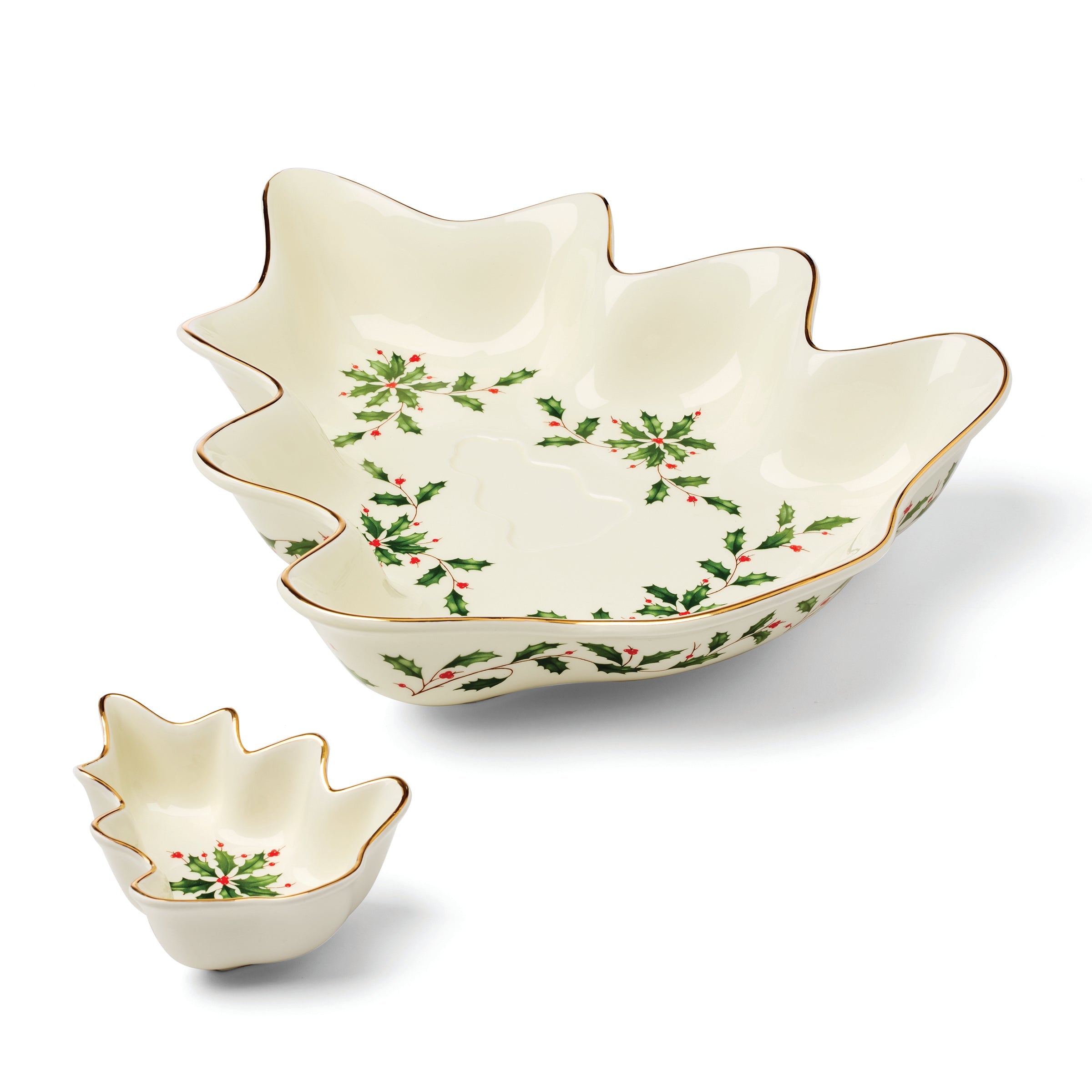 Lenox Everyday Flatware Holiday Tree Chip & Dip Set - Image 2