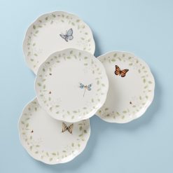 Lenox Everyday Flatware Butterfly Meadow Vines Dinner Plates, Set of 4