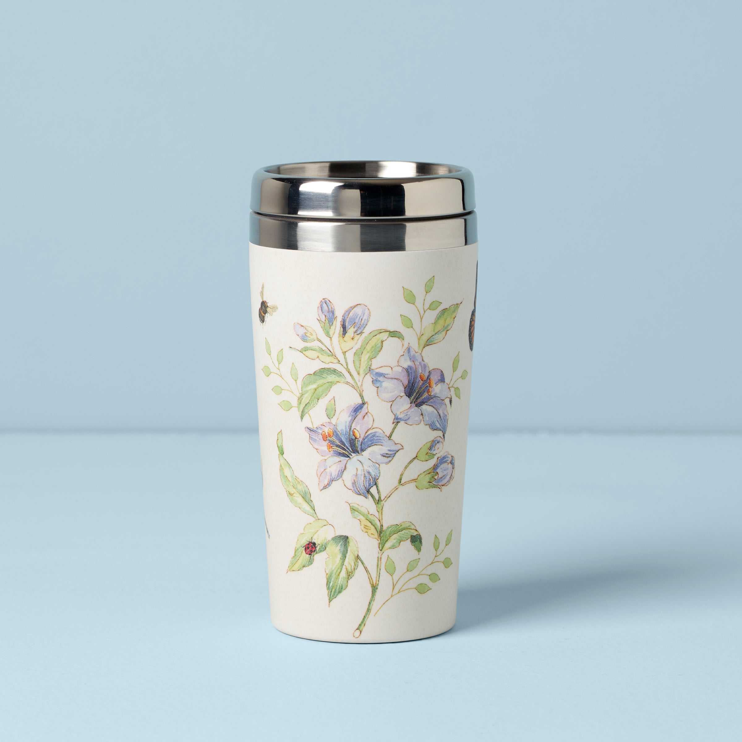 Lenox Everyday Flatware Butterfly Meadow Bamboo Travel Mug - Image 3