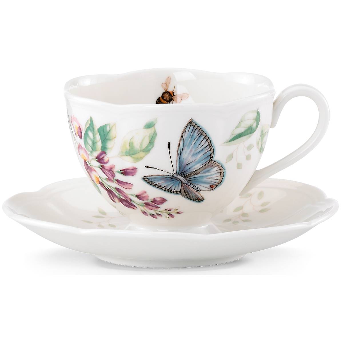 Lenox Everyday Flatware Butterfly Meadow Blue Cup & Saucer - Image 2