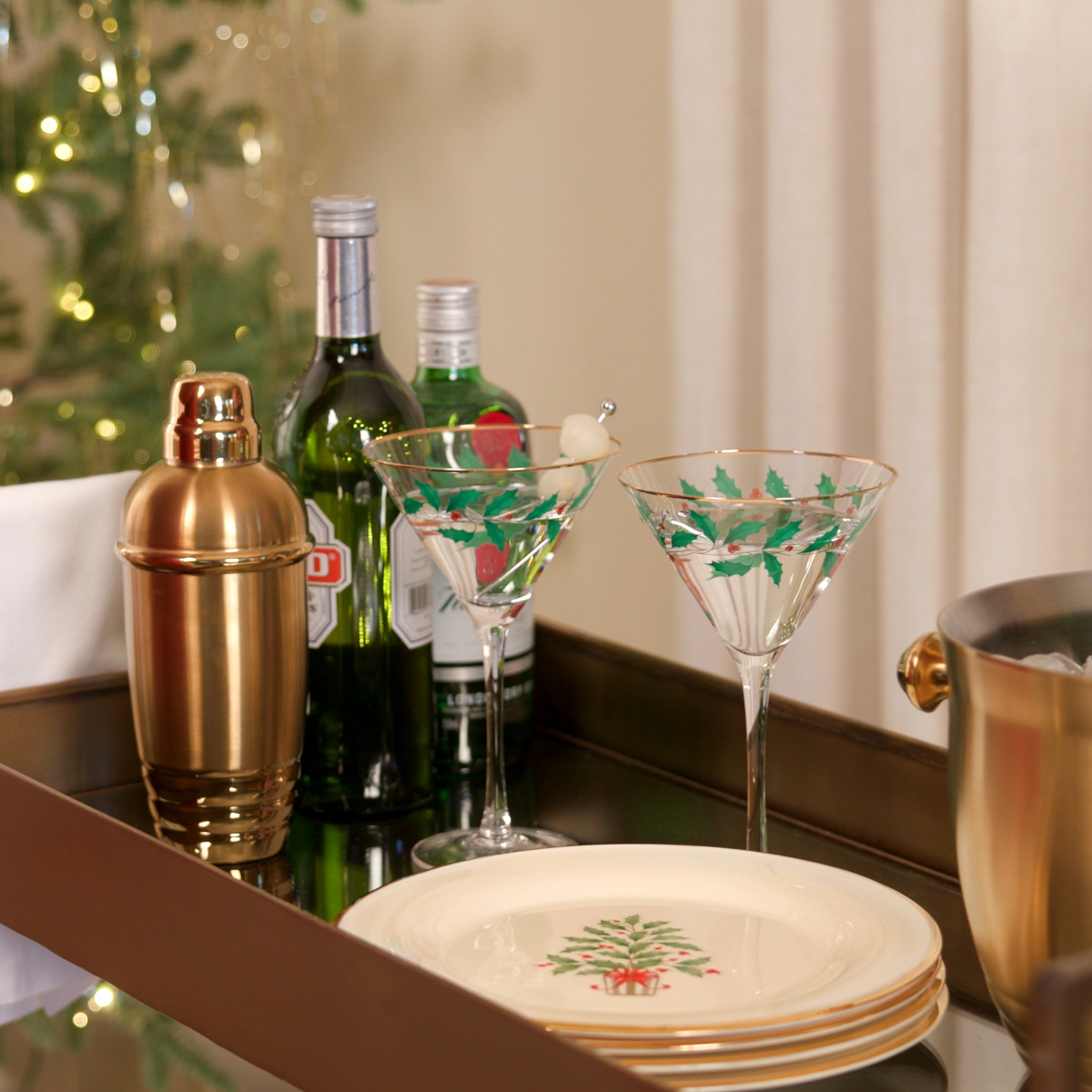 Lenox Everyday Flatware Holiday Martini Glasses, Set of 4 - Image 3
