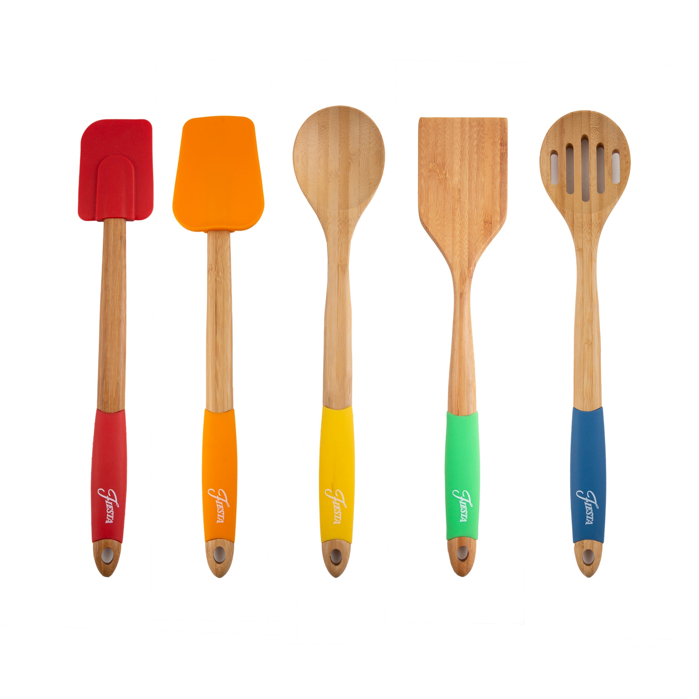 Lenox Everyday Flatware Fiesta Bamboo 5-Piece Silicone Utensil Set