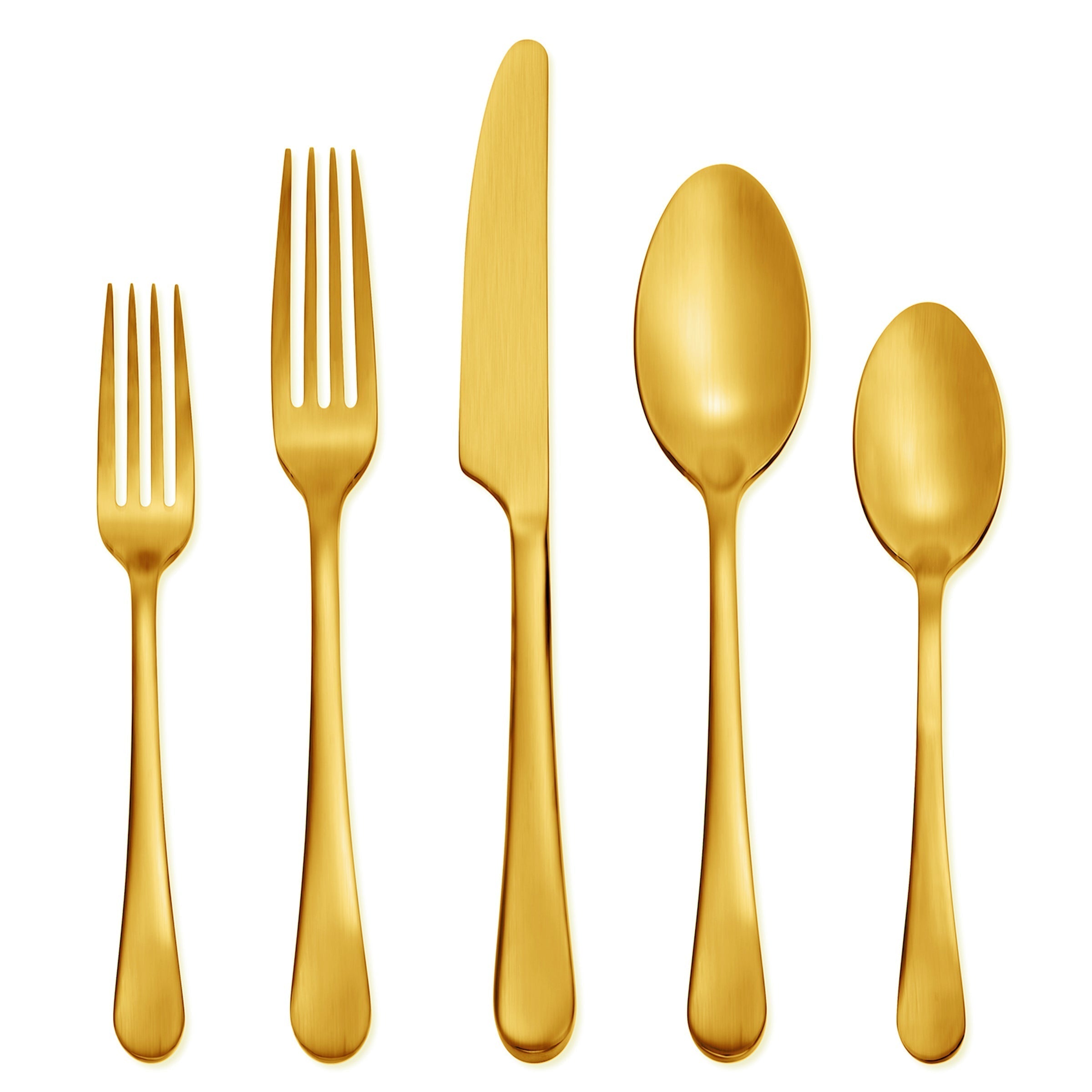 Lenox Everyday Flatware Mirabella Gold Titanium Satin 20-Piece Flatware Set