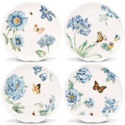 Alternative view of Lenox Everyday Flatware Butterfly Meadow Blue Dessert Plates, Set of 4
