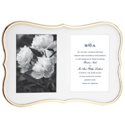 Lenox Everyday Flatware Crown Point Gold Double 5x7 Photo Frame