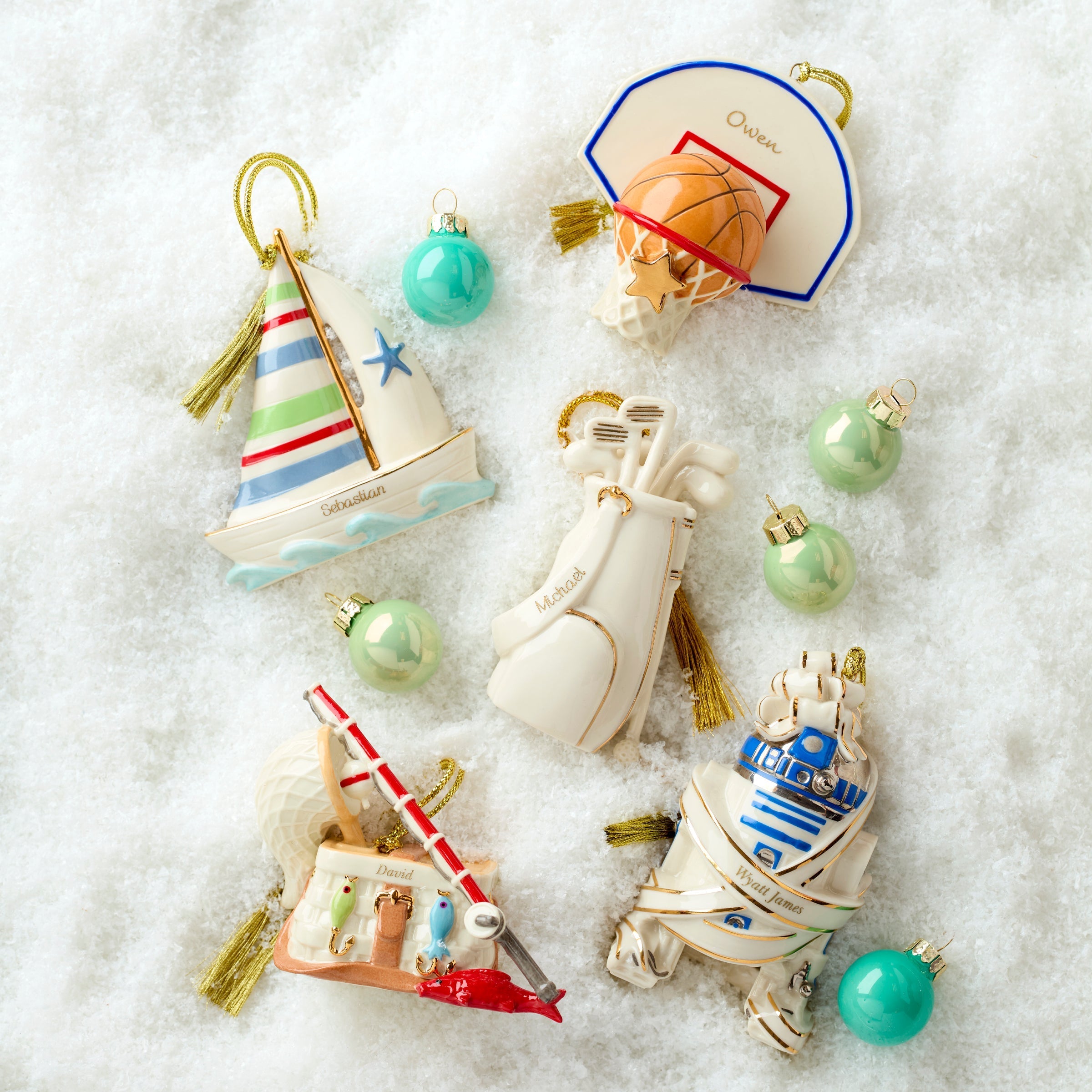 Lenox Everyday Flatware Personalized Sailboat Ornament - Image 4