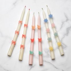Alternative view of Lenox Everyday Flatware Pastel Flowers Taper Candles, Set of 2
