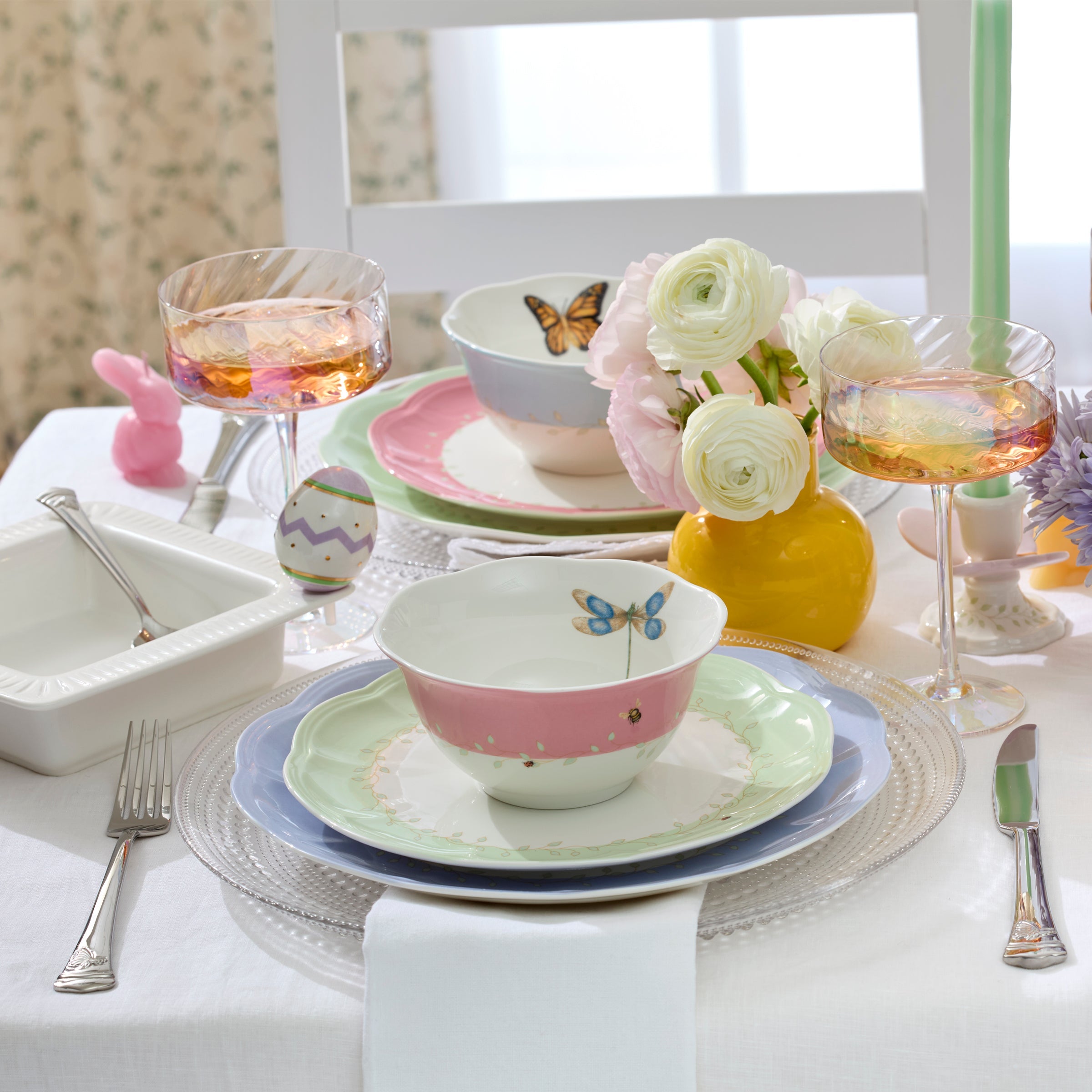 Lenox Everyday Flatware Butterfly Meadow Colors 4-Piece Dessert Bowl Set - Image 7