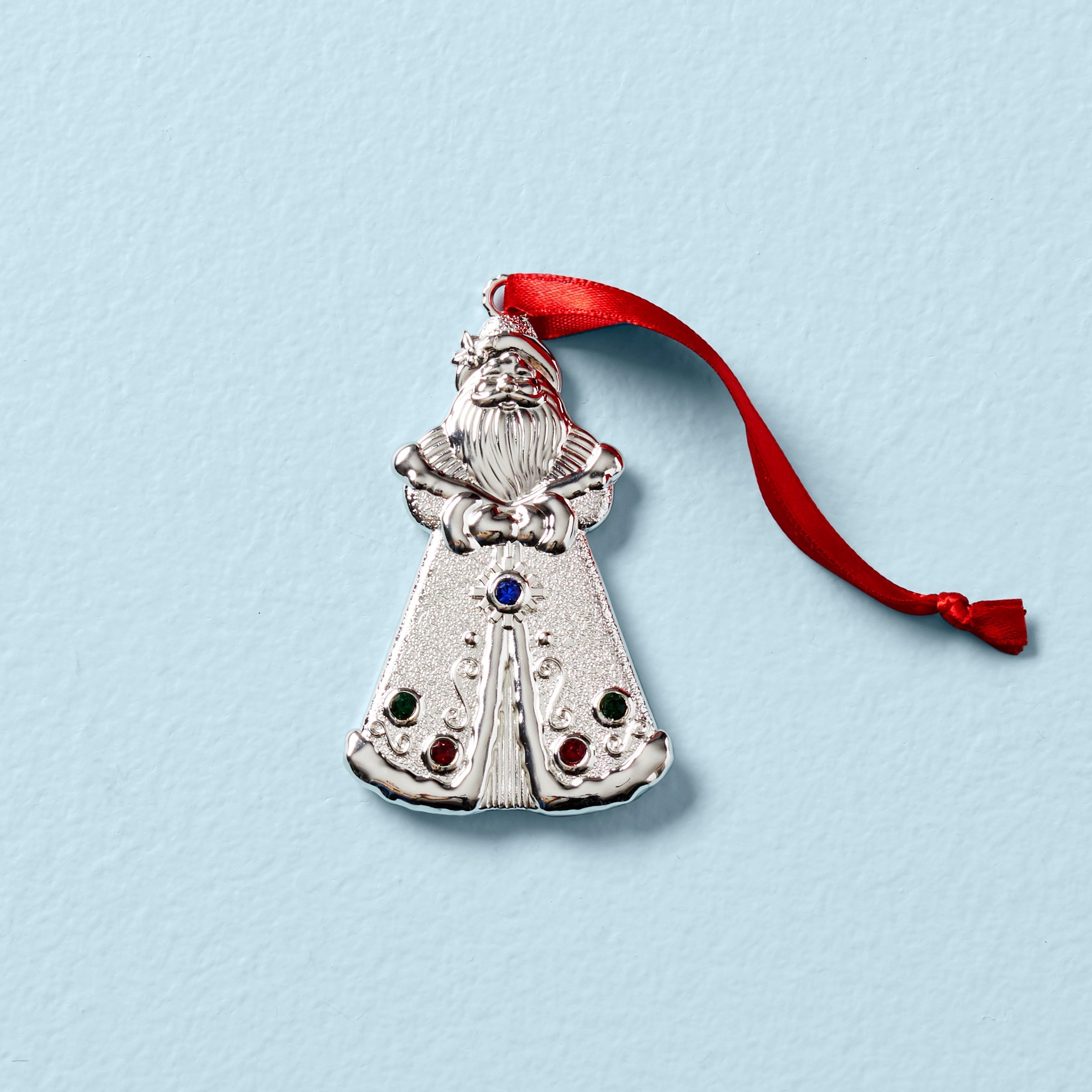 Lenox Everyday Flatware Jeweled Santa Charm Ornament