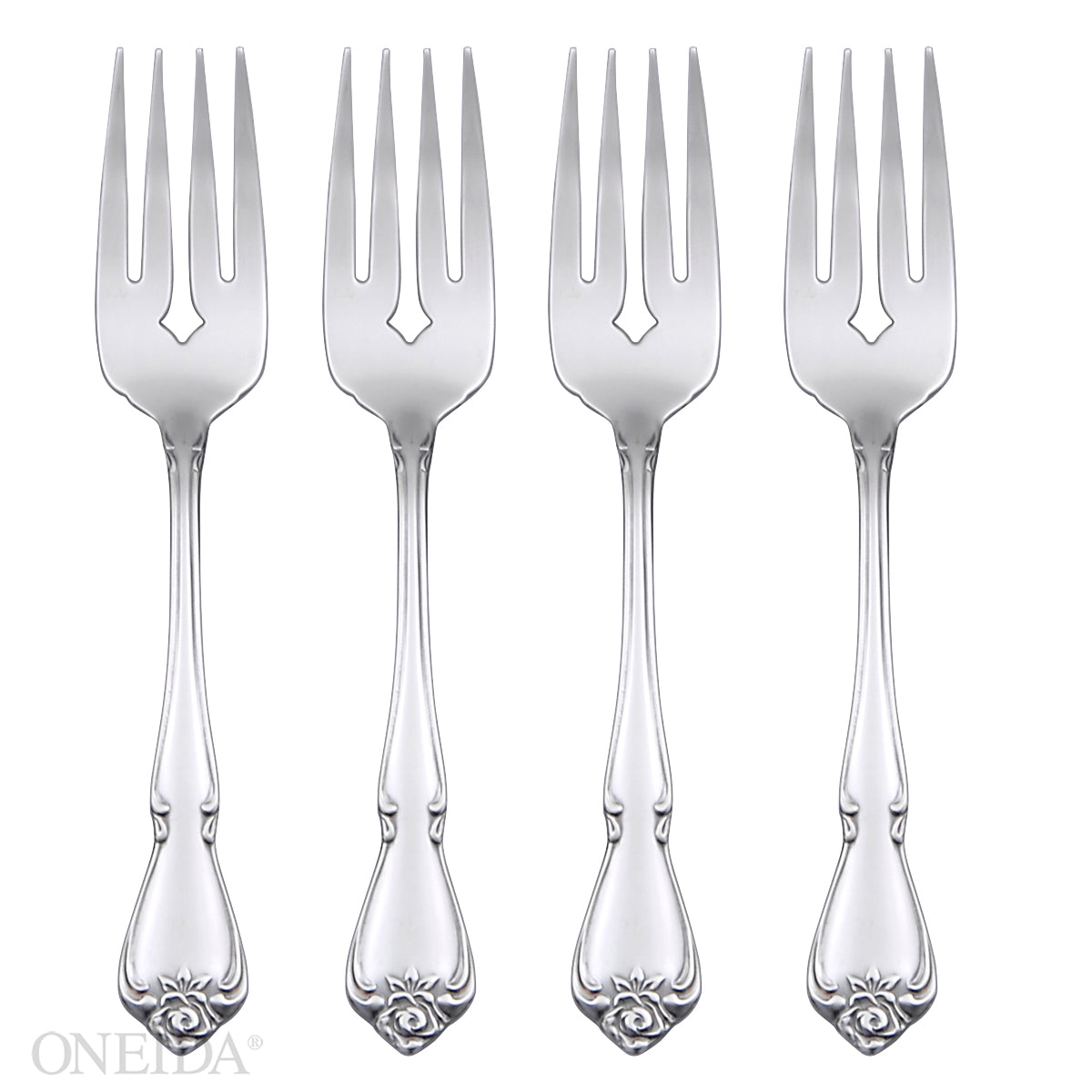 Lenox Everyday Flatware True Rose Everyday Flatware Salad Forks, Set Of 4