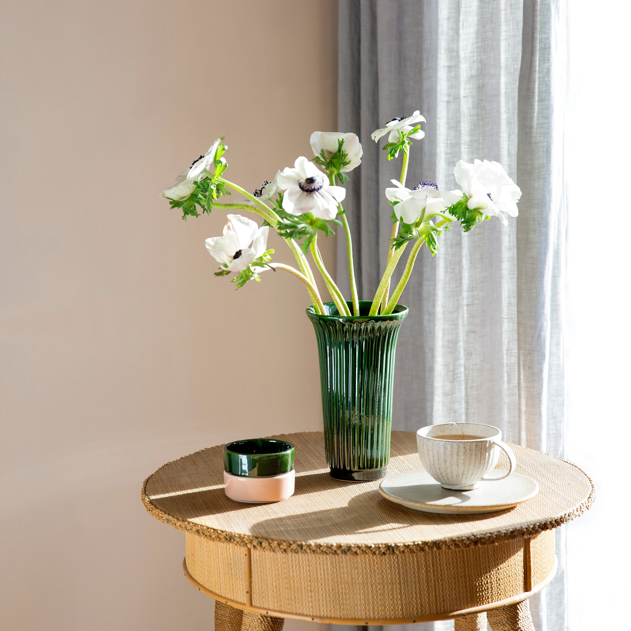Lenox Everyday Flatware Daisy Emerald Green Glazed Vase - Image 3