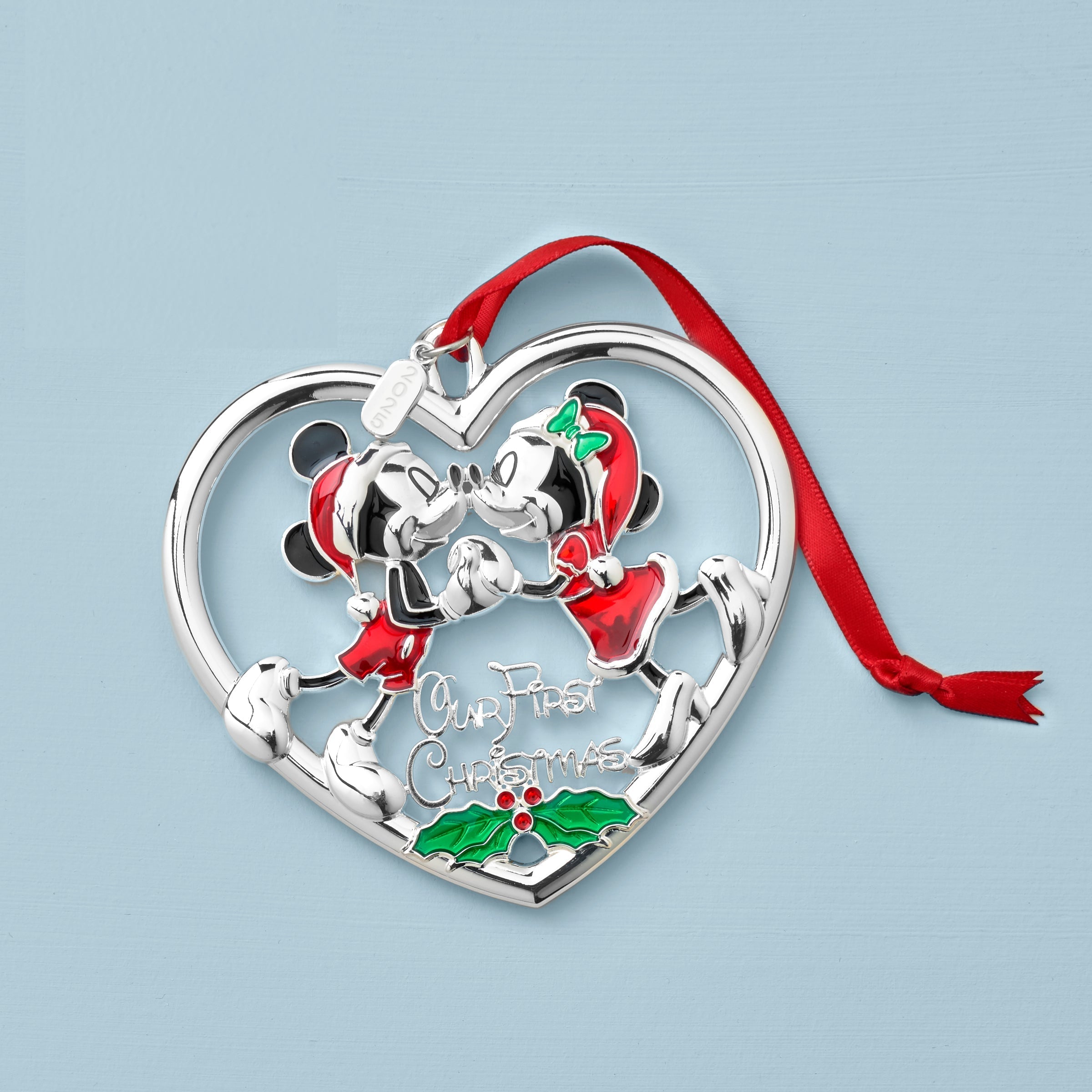 Lenox Everyday Flatware 2025 Our 1st Christmas Mickey & Minnie Ornament