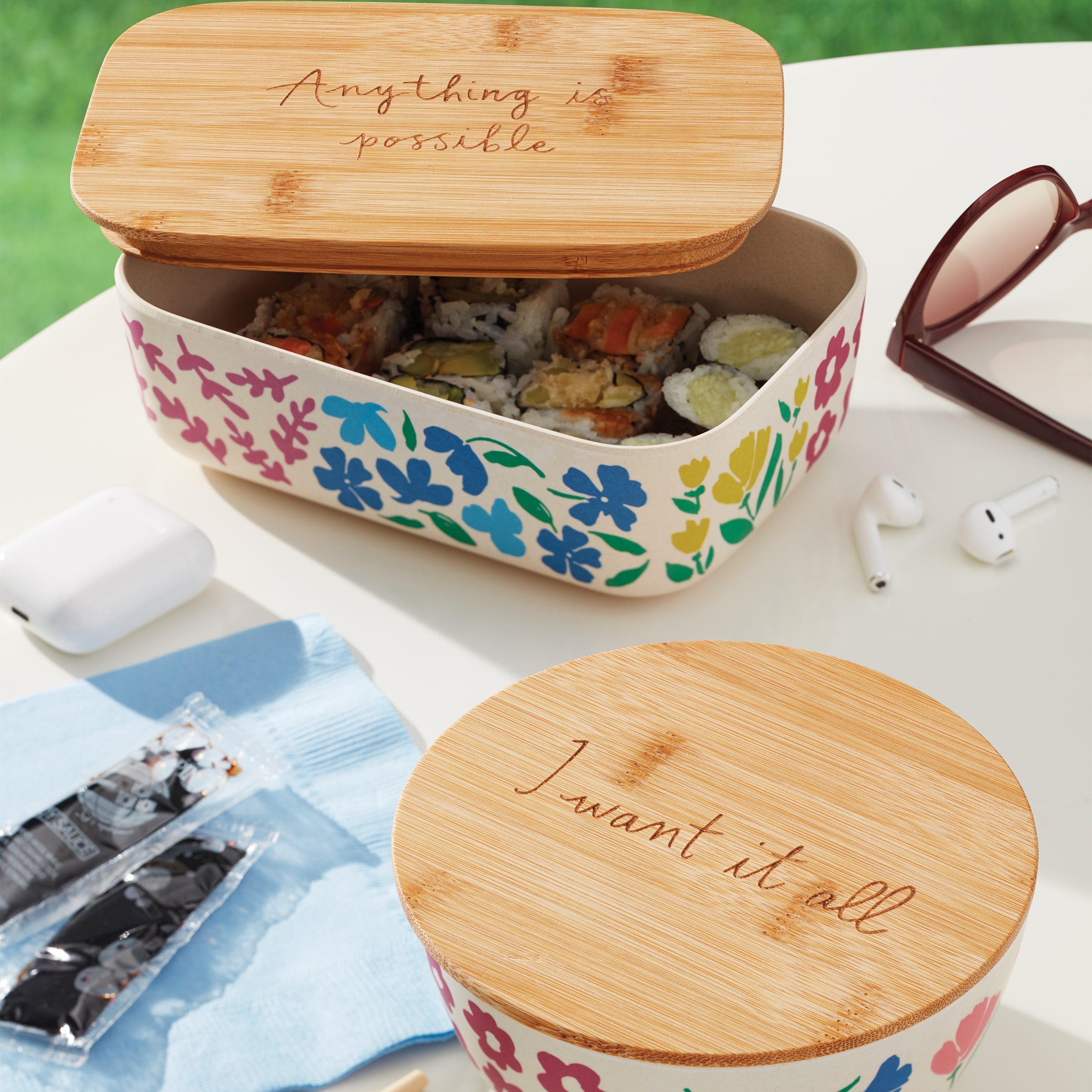Lenox Everyday Flatware Floral Fields 2-Piece Container Set - Image 2