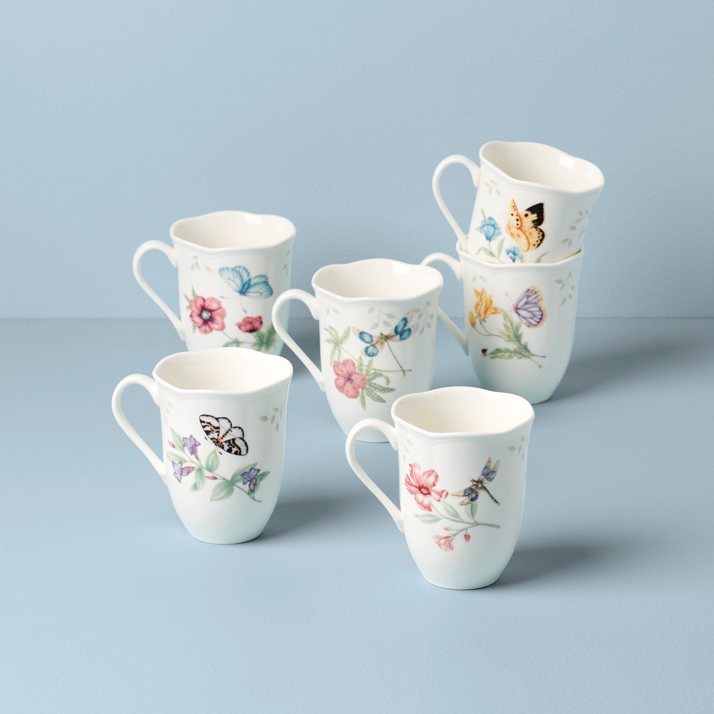 Lenox Everyday Flatware Butterfly Meadow Mugs, Set of 6 - Image 2