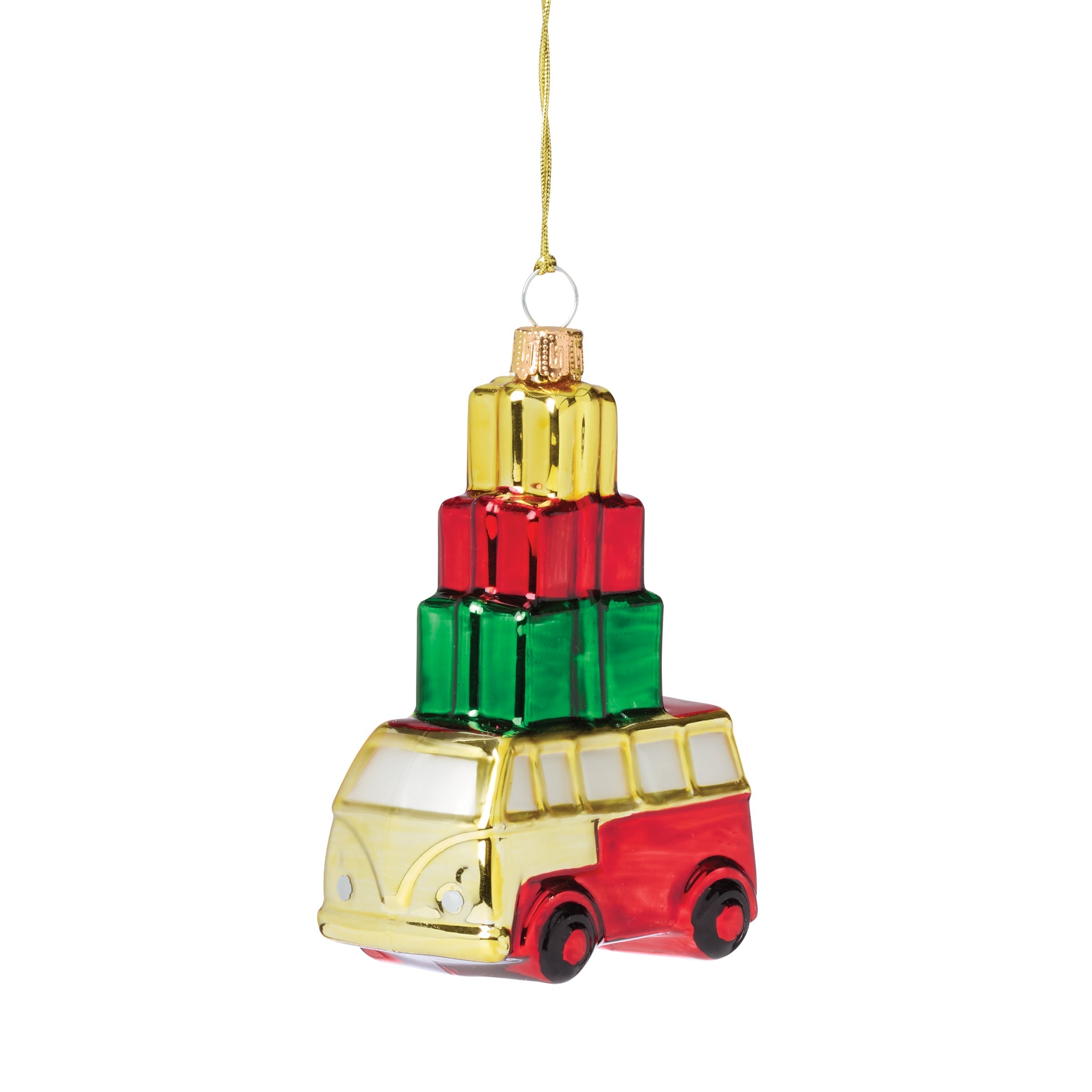 Lenox Everyday Flatware Retro Blown Glass Van with Gifts Ornament - Image 3