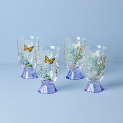 Alternative view of Lenox Everyday Flatware Butterfly Meadow Herbs Tall Tumblers, Set of 4