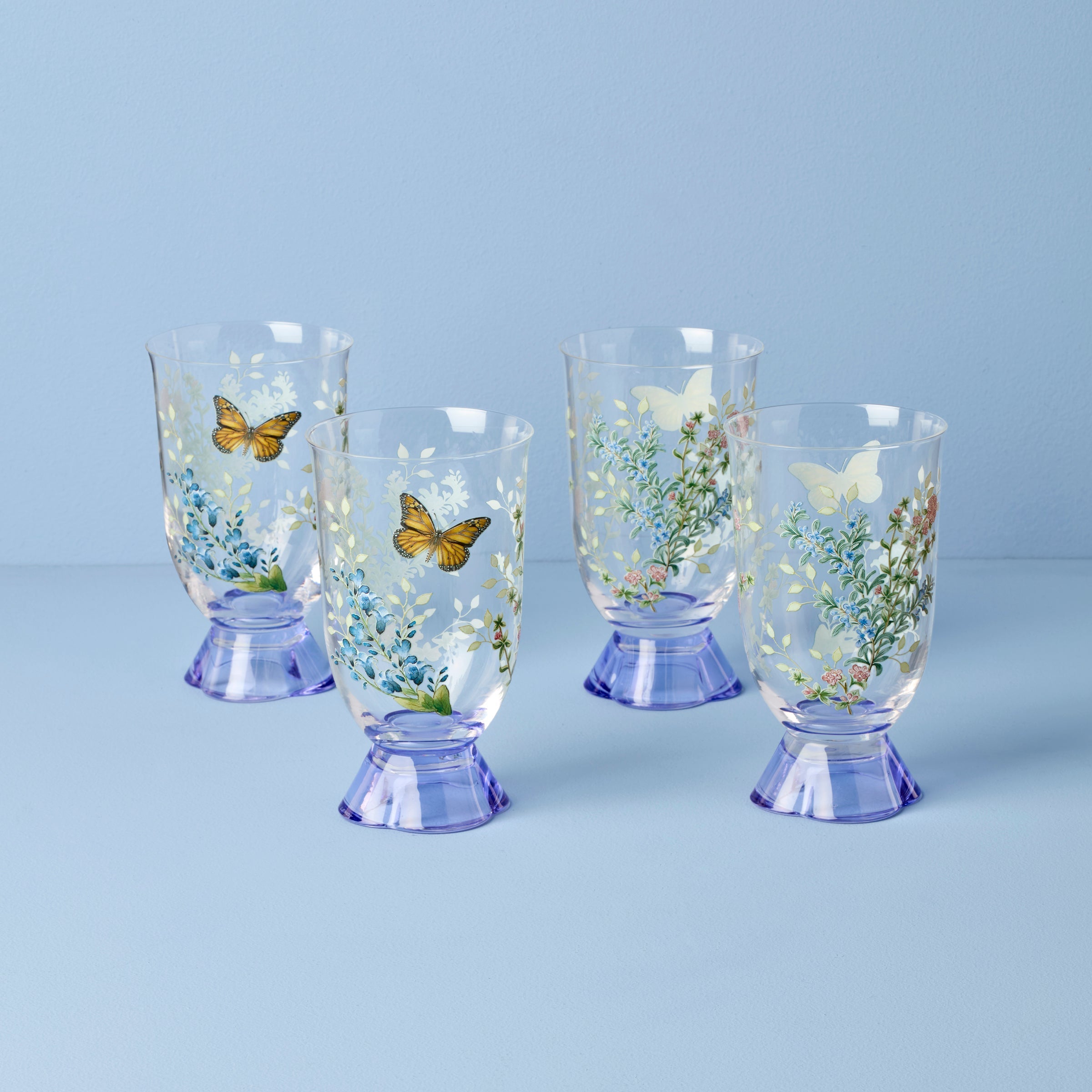 Lenox Everyday Flatware Butterfly Meadow Herbs Tall Tumblers, Set of 4 - Image 2