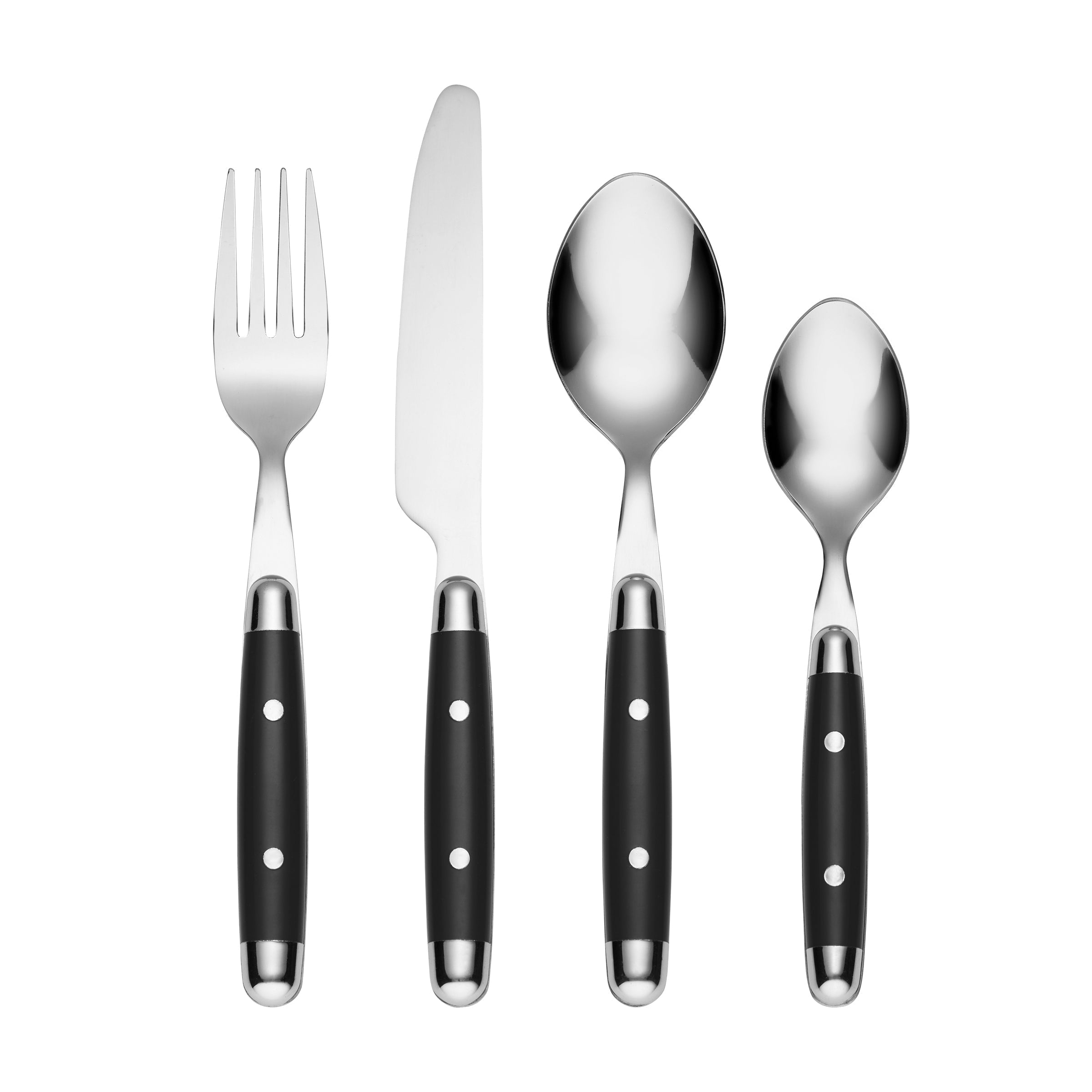 Lenox Everyday Flatware Jubilee Black 16-Piece Flatware Set